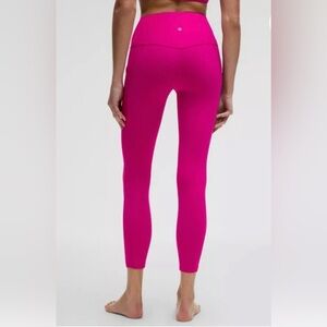 Lululemon Align HR Crop 23" Double Lined Nulu Sonic Pink Size 8